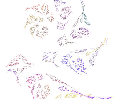 digital fractal on white background