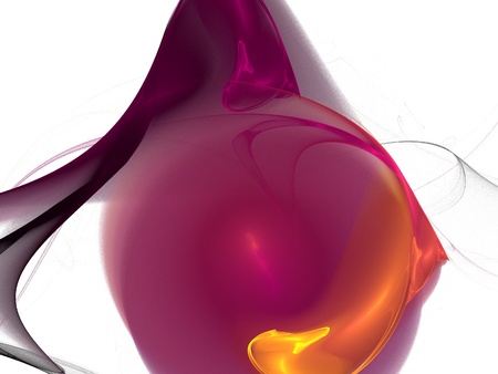 digital fractal on white backgroundの写真素材