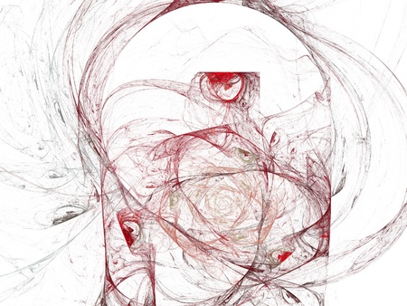 digital fractal on white backgroundの写真素材