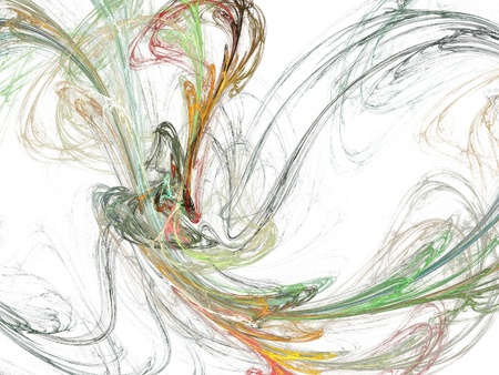 digital fractal on white backgroundの写真素材