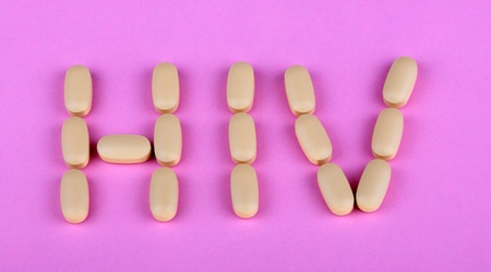 hiv therapy efavirenz on pink background