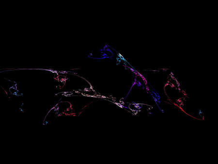 Digital Fractal on Blackの写真素材