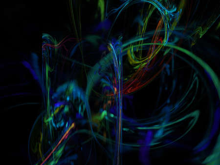 Digital Fractal on Black