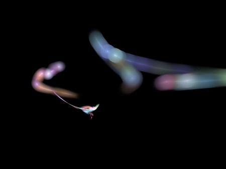 Digital Fractal on Blackの写真素材