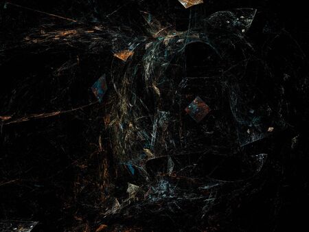 Digital Fractal on Blackの写真素材