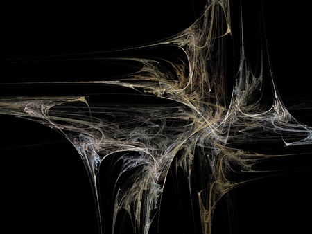 Digital Fractal on Blackの写真素材