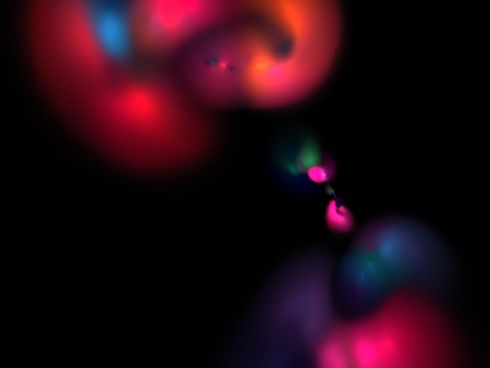 Digital Fractal on Blackの写真素材