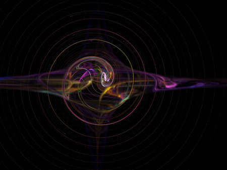 Digital Fractal on Black