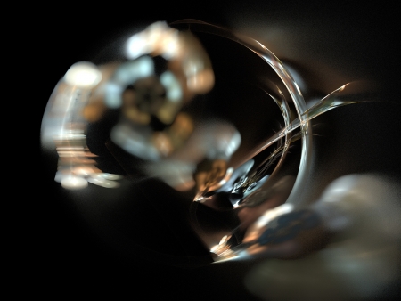 Digital Fractal on Blackの写真素材
