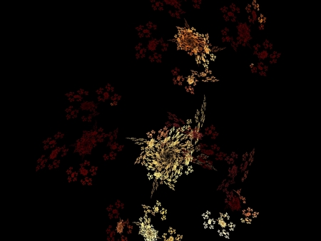 Digital Fractal on Blackの写真素材