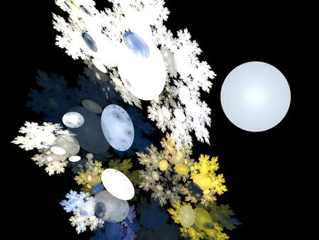 Digital Fractal on Black