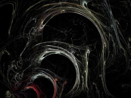 Digital Fractal on Blackの写真素材