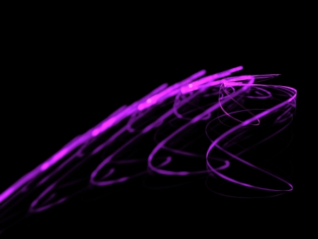 Digital Fractal on Blackの写真素材
