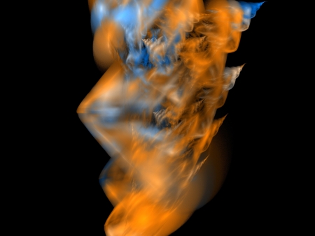 Digital Fractal on Blackの写真素材