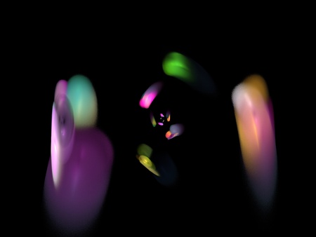 Digital Fractal on Blackの写真素材