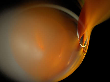 Digital Fractal on Blackの写真素材