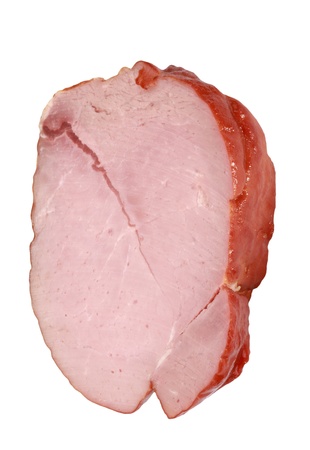 Piece of Boiled and Smoked Meat Isolatedの写真素材