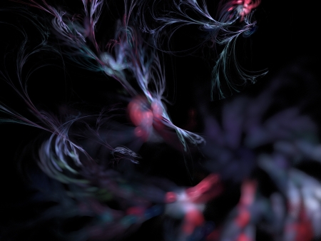 Digital Fractal on Blackの写真素材