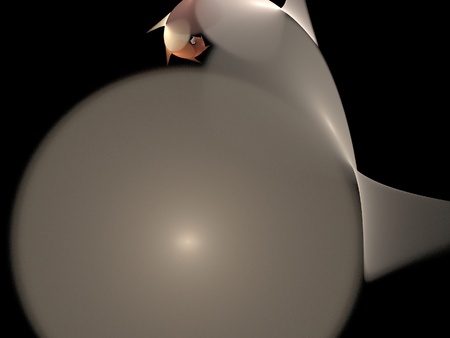 Digital Fractal on Blackの写真素材