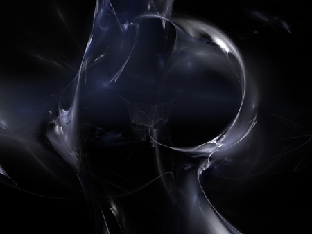 Digital Fractal on Blackの写真素材