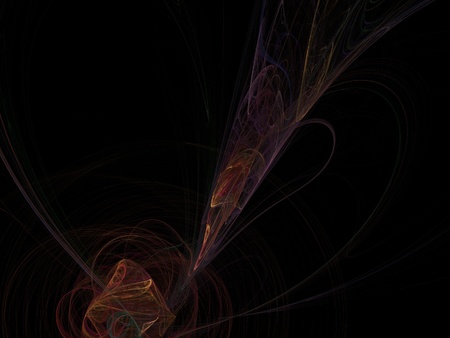 Digital Fractal on Blackの写真素材