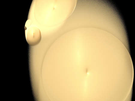 Digital Fractal on Blackの写真素材