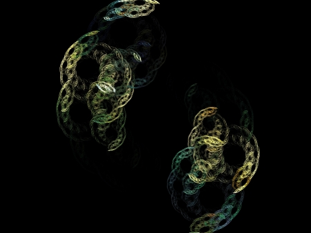 Digital Fractal on Blackの写真素材