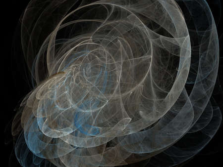 Digital Fractal on Blackの写真素材