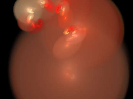 Digital Fractal on Blackの写真素材