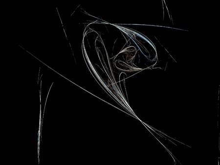 Digital Fractal on Blackの写真素材