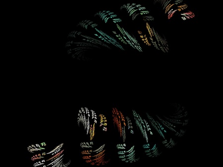 Digital Fractal on Black