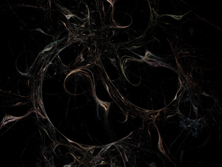 Digital Fractal on Blackの写真素材