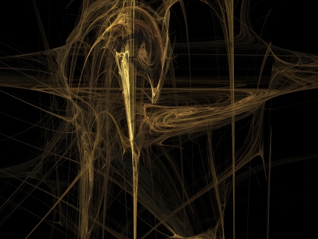 Digital Fractal on Blackの写真素材