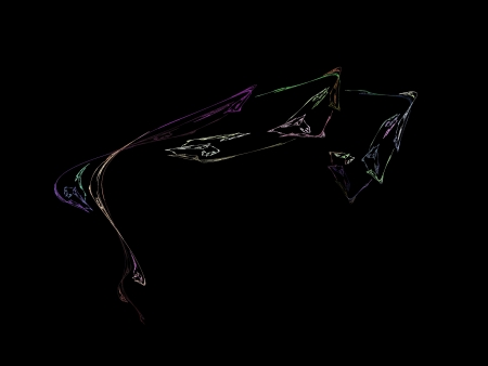 Digital Fractal on Blackの写真素材