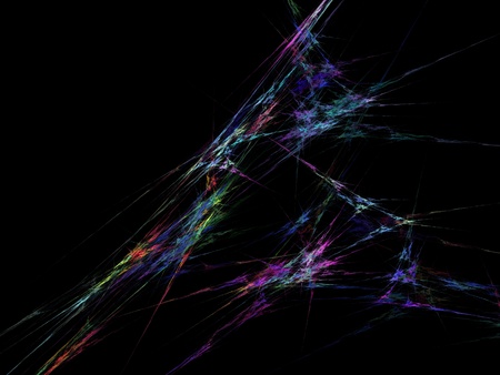 Digital Fractal on Blackの写真素材