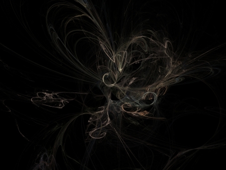 Digital Fractal on Blackの写真素材