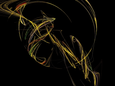 Digital Fractal on Blackの写真素材