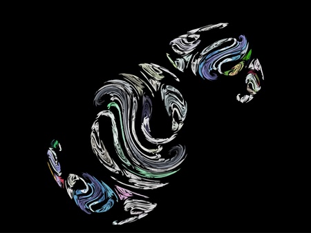 Illustration of digital fractalのイラスト素材