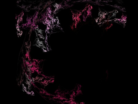 Digital Fractal on Blackの写真素材