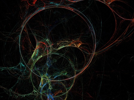 Digital Fractal on Black