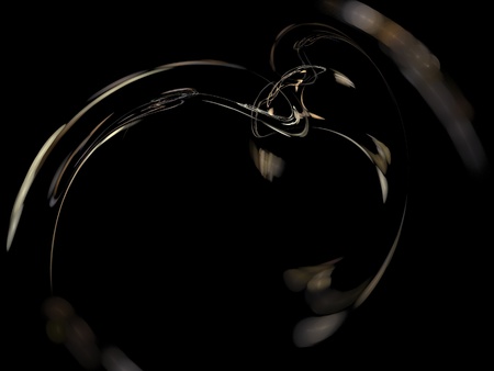 Digital Fractal on Blackの写真素材