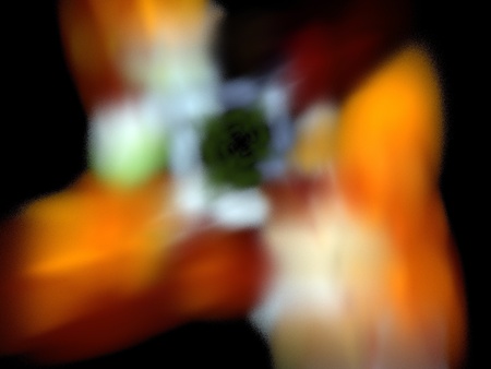 Digital Fractal on Blackの写真素材