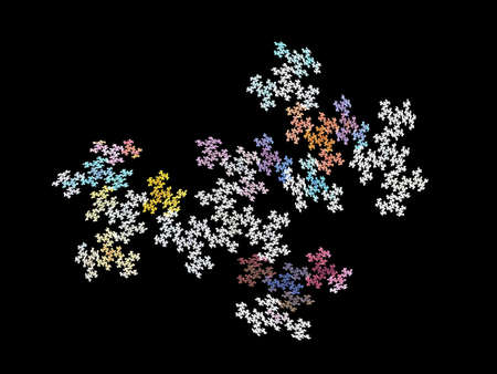 Digital Fractal on Black