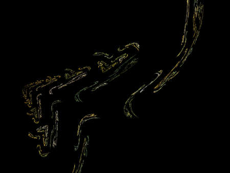 Digital Fractal on Blackの写真素材