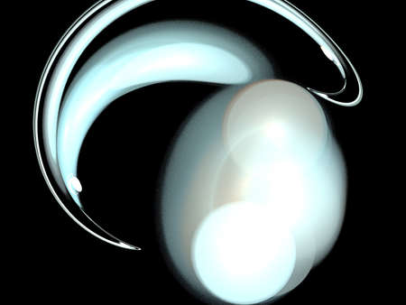 Digital Fractal on Blackの写真素材