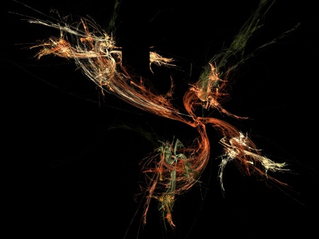 Digital Fractal on Blackの写真素材
