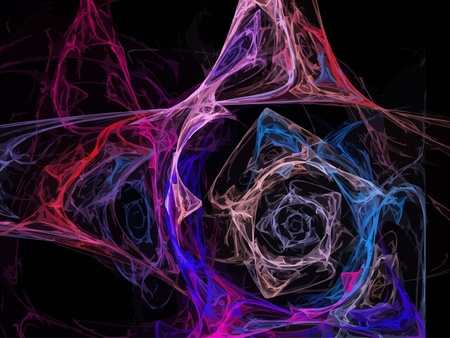 Vector Illustration of digital fractalのイラスト素材