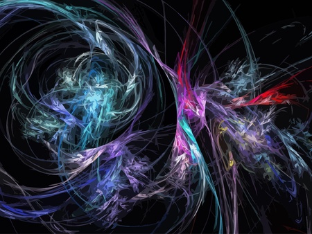 Vector Illustration of digital fractalのイラスト素材