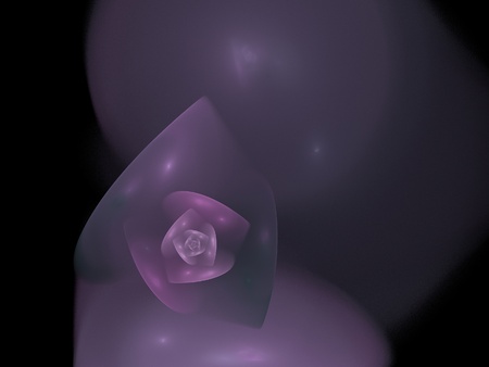 Digital Fractal on Blackの写真素材