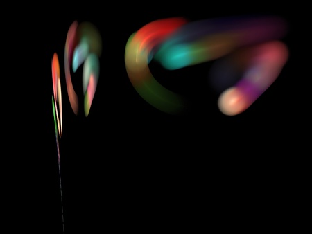 Digital Fractal on Blackの写真素材